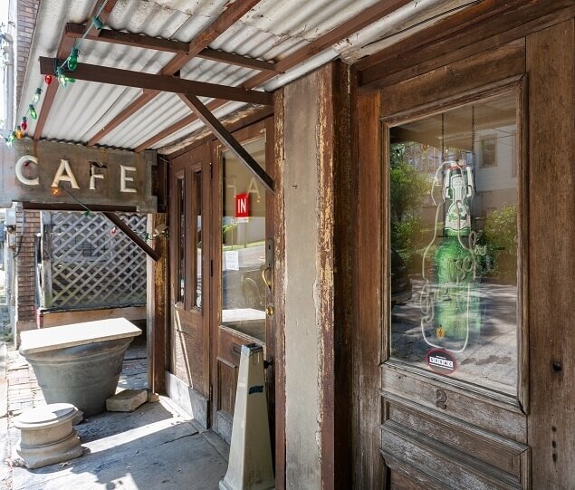 The popular Garage Café provides a rustic setting for pub food