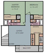 Two bedroom 2 bath Standard