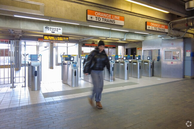 The Wellington Station T stop is a convenient way for Everett residents to get into town.