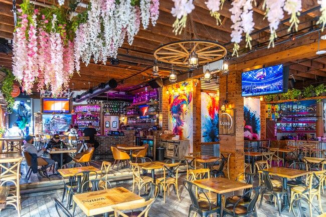 The interior of Terra Luna which serves Latin-American plates in downtown Lawrence, MA.