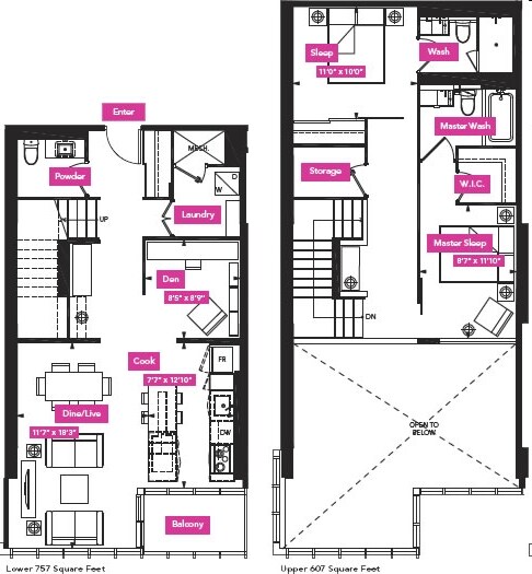 2,5 chambres/2,5 salles de bain - X Condominium