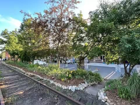 View of City Block of Gardens Behind the Building - 1216 Turner St