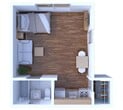 Studio Floor Plan S40 53 1W