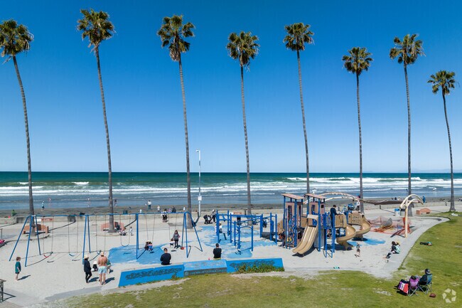 Kellogg Park is a large grassy park with a playground located at La Jolla Shores Beach.