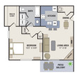 1 Bedroom, 1 Bathroom - 900 SF