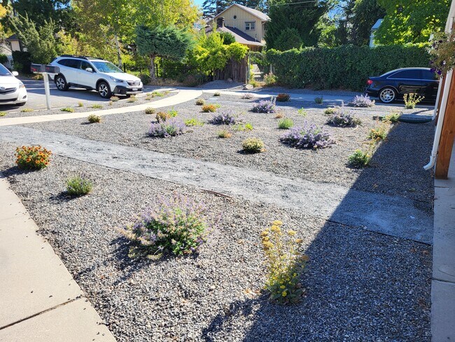patio delantero con flores en verano - 3224 S Verdant Cir