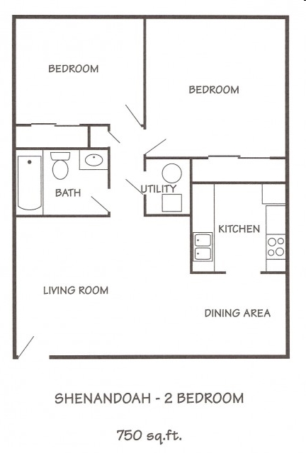 2BR/2BA - Shenandoah Apartments