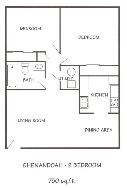 2HAB/2BA - Shenandoah Apartments