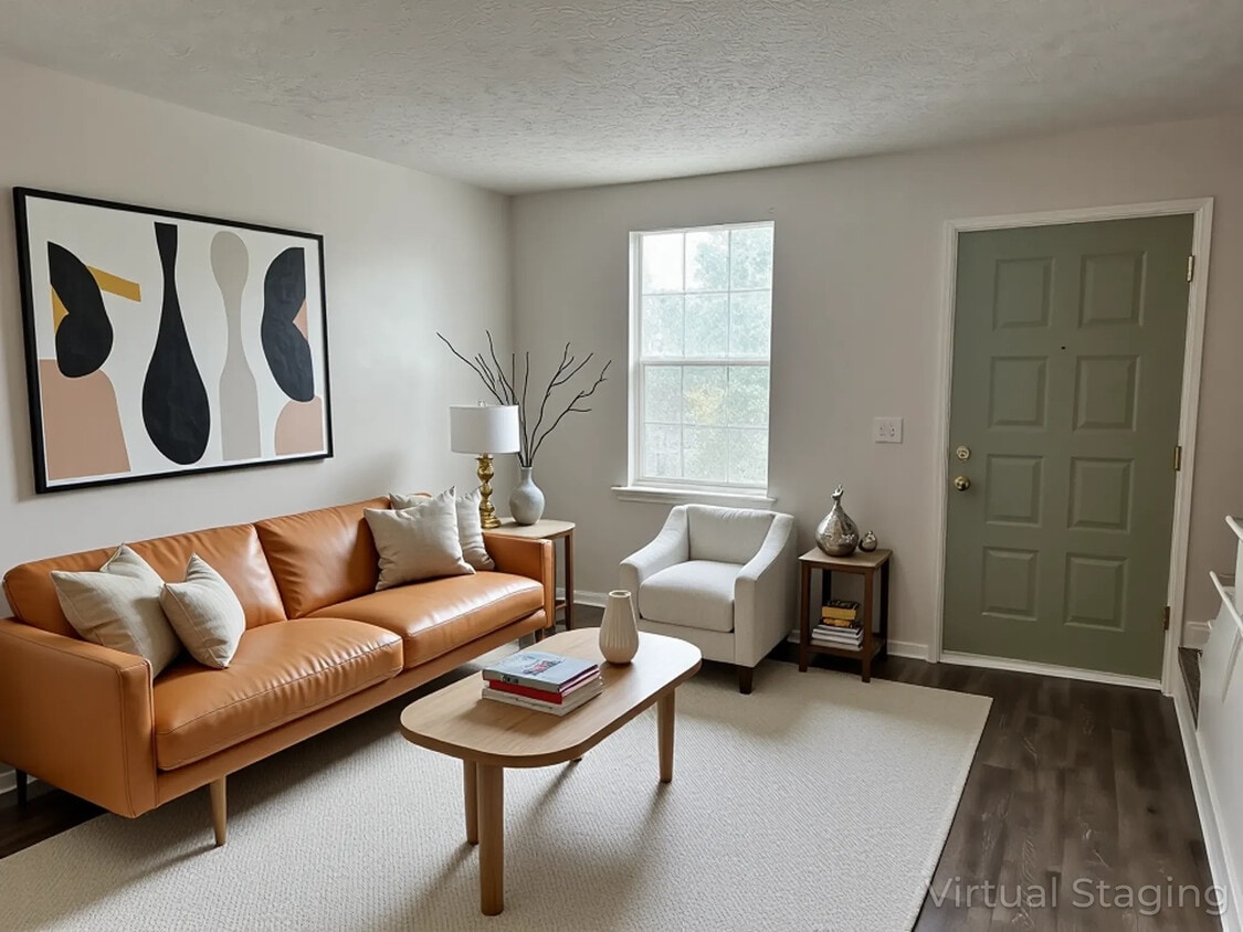 Sala de estar con decoración virtual - 3854 Edwards Ave