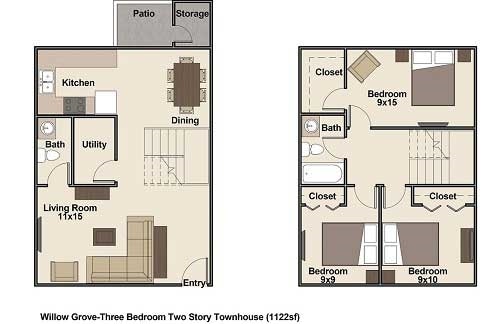3BR/1.5BA - Willow Grove Mutual Housing Community