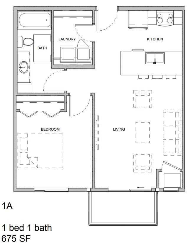 1A 1 Bed - 1 Bath - Northern Point Apartments