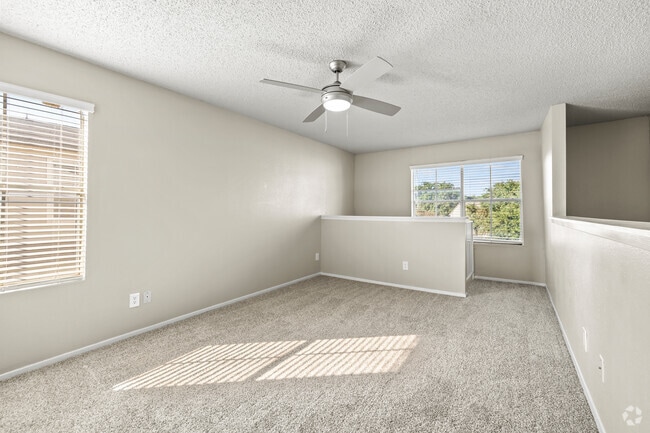 1BR, 1.5BA - 700SF - Bedroom - Peaks at Universal City