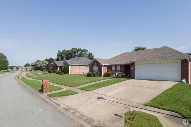 Traditional homes in a quaint neighborhood in Bryant, Arkansas.