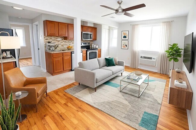 Sala de estar - Decorada - Sumner Avenue Apartments
