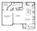 1BR 1BA (789 SF)