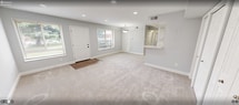 This 780 square foot apartment in Alexandria, VA offers a well-designed living space with two bedrooms and one bathroom. The primary bedroom is generously sized at 190 square feet, providing ample space for comfort and storage. The interior showcases a modern aesthetic with light gray walls, plush carpeting in the bedrooms and living areas, and sleek hardwood flooring in the kitchen.

The kitchen is a highlight, featuring pristine white cabinetry, stainless steel appliances, and a functional galley layout. It combines style with practicality, offering plenty of storage and counter space for meal preparation.

Large windows throughout the apartment allow natural light to flood the rooms, creating a bright and airy atmosphere. The bathroom, while compact, is efficiently designed with a shower/tub combination and clean, white fixtures.

The living area is open and versatile, ideal for various furniture arrangements. Built-in closets in the bedrooms and hallway provide valuable storage solutions. Recessed lighting adds a modern touch and ensures even illumination throughout the space.

Located at 6365 Beryl Rd, this single-story apartment combines urban convenience with a comfortable living environment, perfect for those seeking a cozy yet functional home in the Alexandria area.