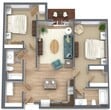 Two Bedroom/ Two Bathroom A