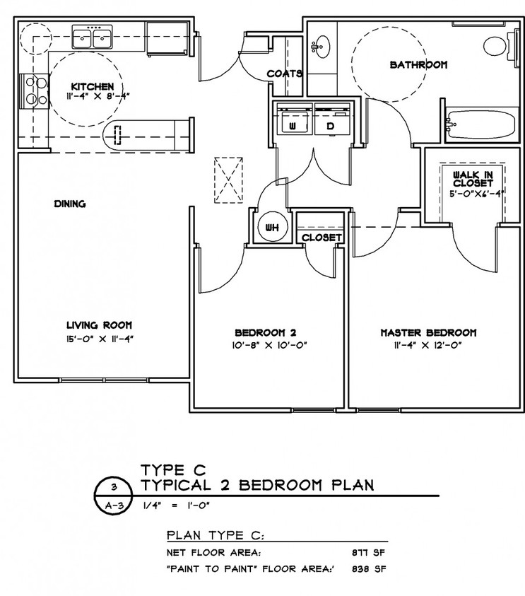 2HAB/1BA - Lions Spring Apartments