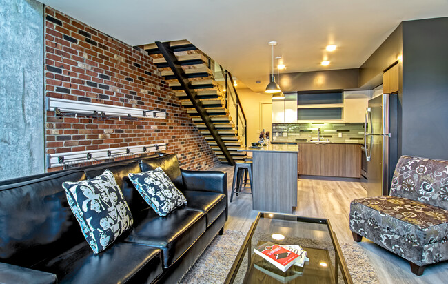 Kitchen and Living Room - AVA Capitol Hill