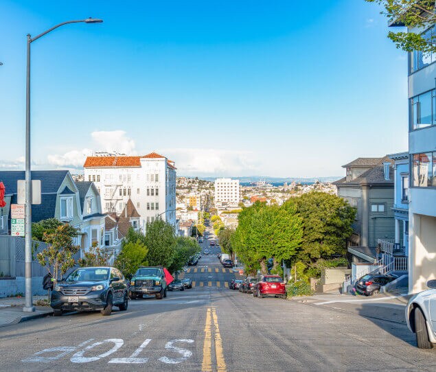 Noe Valley has hilly streets