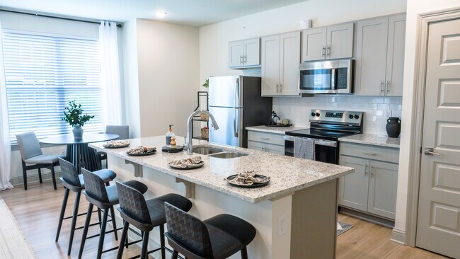 The Topaz: 1BR, 1BA- Kitchen - The Waters at Bluebonnet