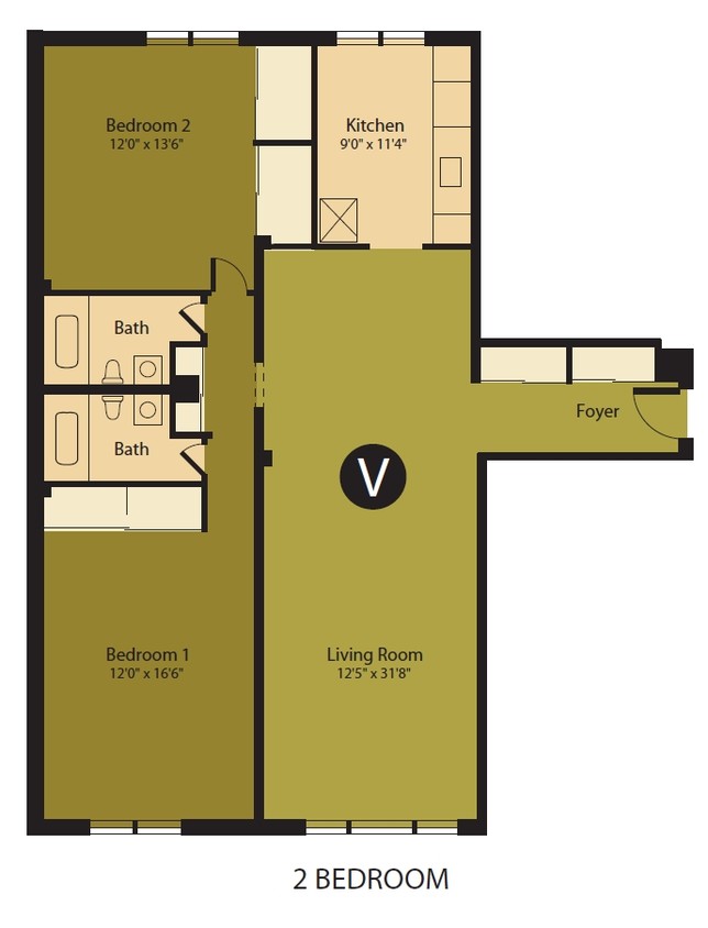 2BR/2BA - Fiesta Apartments