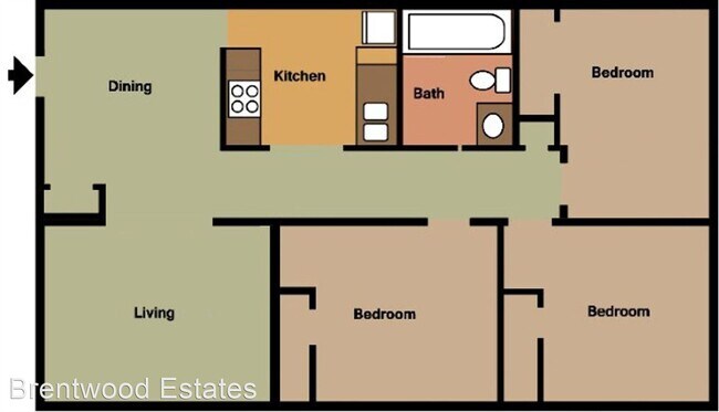 Foto del edificio - 3 br, 1 bath Apartment - Brentwood Estates...