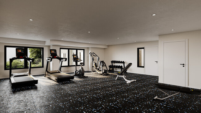 Renderizado de sala de fitness - Red Rock Square II