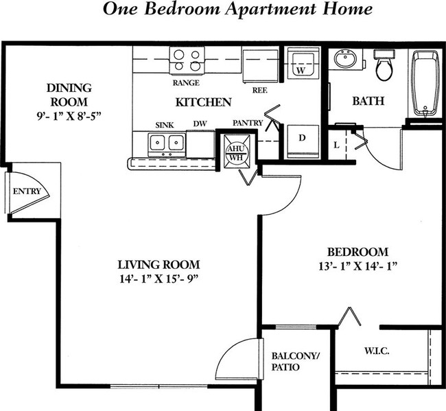 1 Bedroom - Charleston Place Apartments