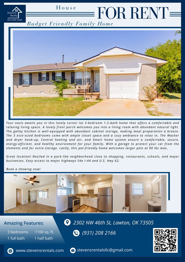 2302 NW 46th St House Rental in Lawton, OK