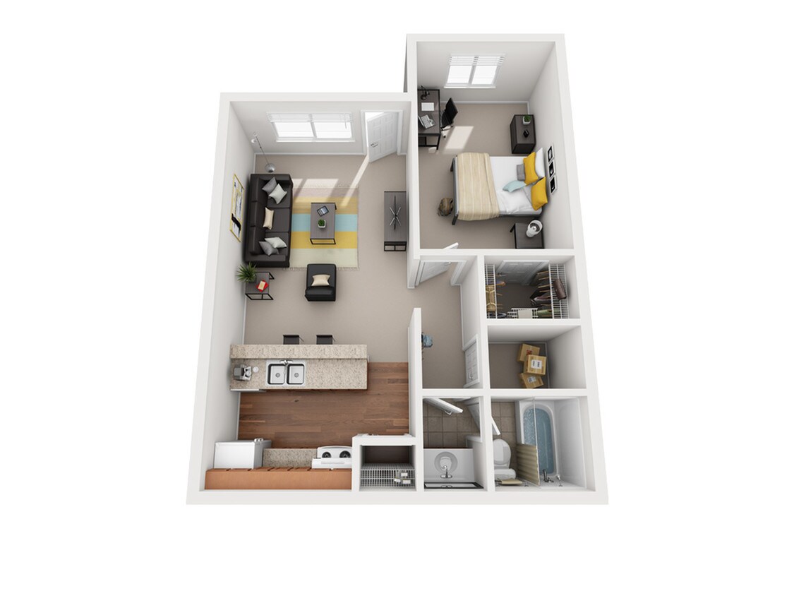Floor plan of the apartment - 1473 Secor Rd