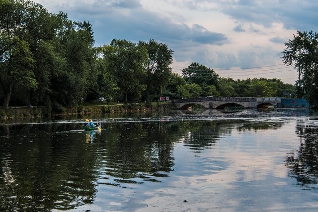 Kayakers on the Speed River near Royal City Park.