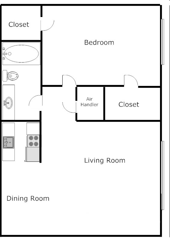 1BR/1BA - Trinity Place Apartments