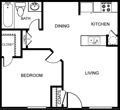 1BR/1BA - Hacienda Del Rio Apartments