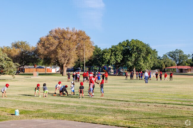 Watch your kids' football practice at Davis Park in Stubbs-Stewart.