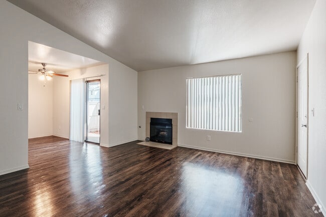2BR, 1BA - 1,002SF - Living Room - Gates Villas