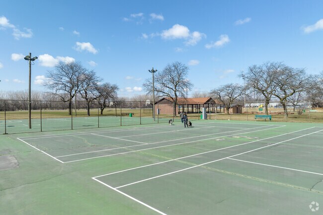 The tennis courts at Summit Park are a great place to play a match in Summit.