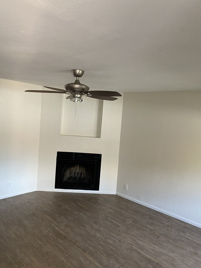 Into the living room with inset mantel - 2104 Oceanside Blvd