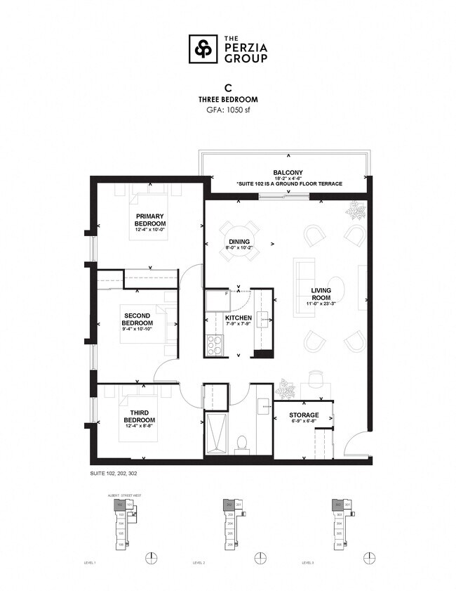 Plan d'étage - 555 Albert St. W.