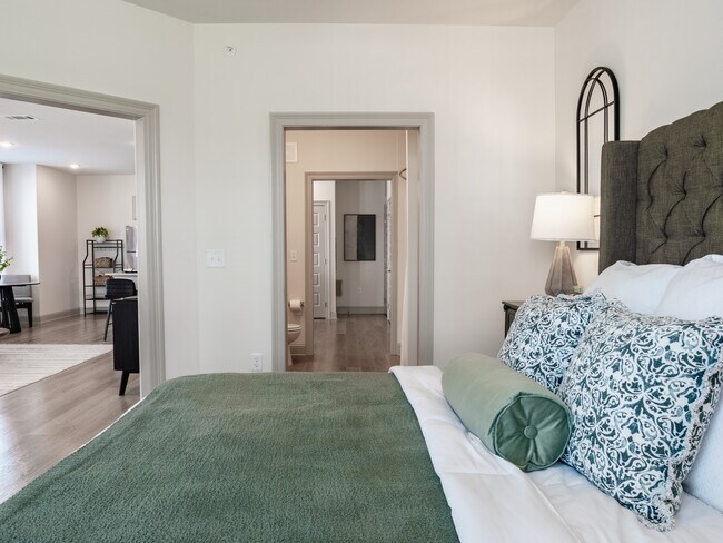 The Opal: 1BR, 1BA- Primary Bedroom - The Waters at Bluebonnet