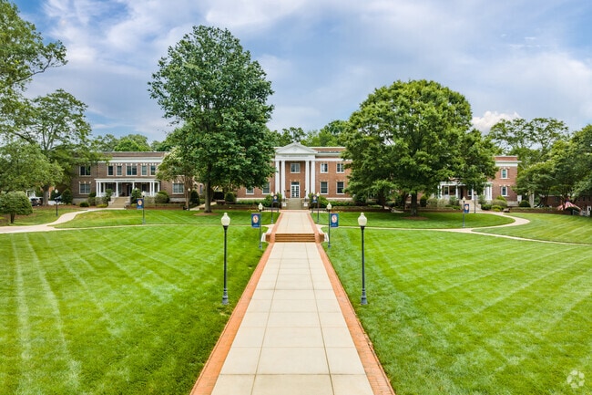 Evangeline Booth College sits amid lush landscaping in Atlanta's Pittsburgh neighborhood.
