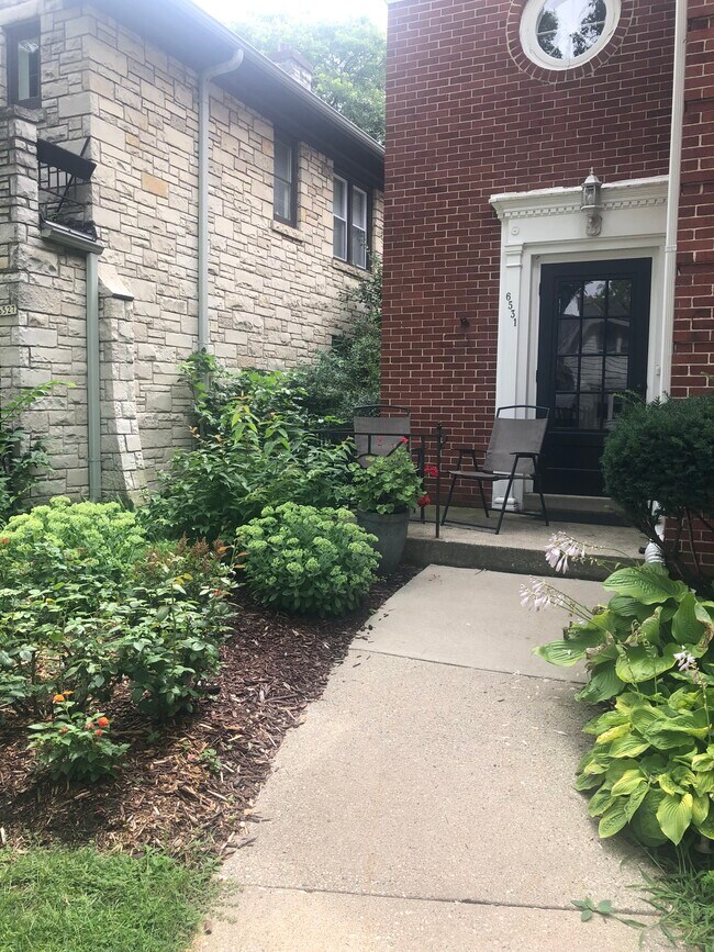 Front entry garden and small side patio - 6533 W Wisconsin Ave