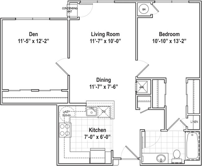 FASE II - 1 DORMITORIO CON SALA DE ESTAR - Chapline House - 62+ Senior Housing