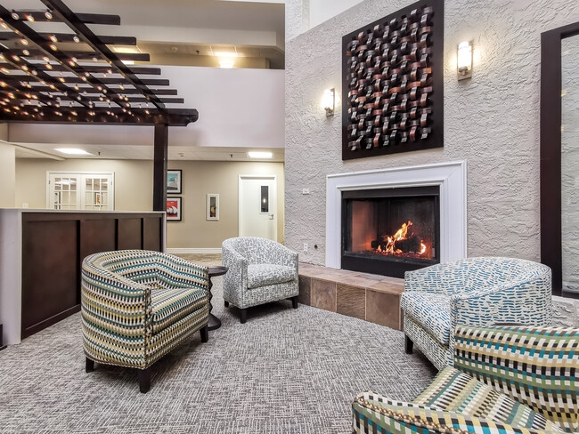 Common Fireplace - The Atriums Senior Living Community