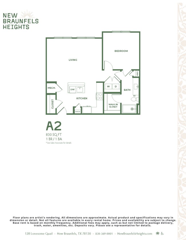 Plano de planta - New Braunfels Heights
