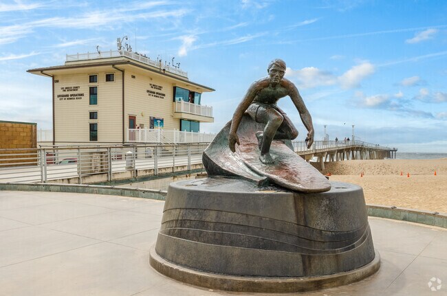 Tim Kelly Lifeguard Memorial Overlooking the Hermosa Beach Pier