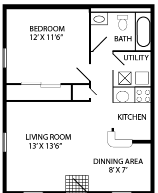 1BR/1BA - Eagle Ridge Apartments