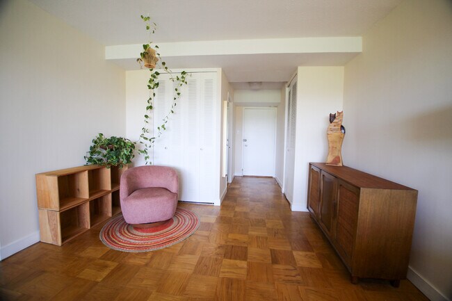 Entrada del apartamento y rincón de estar (lo suficientemente grande como para servir también de comedor). - 1301 Delaware Ave SW
