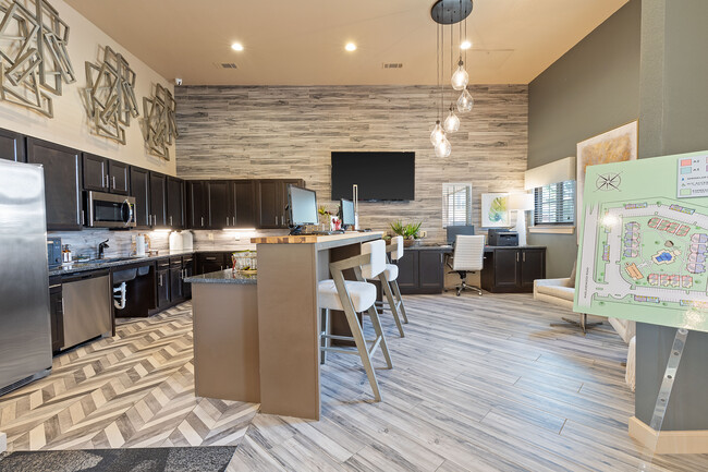 Clubhouse Kitchen + Business Center - Portico at Friars Creek Apts