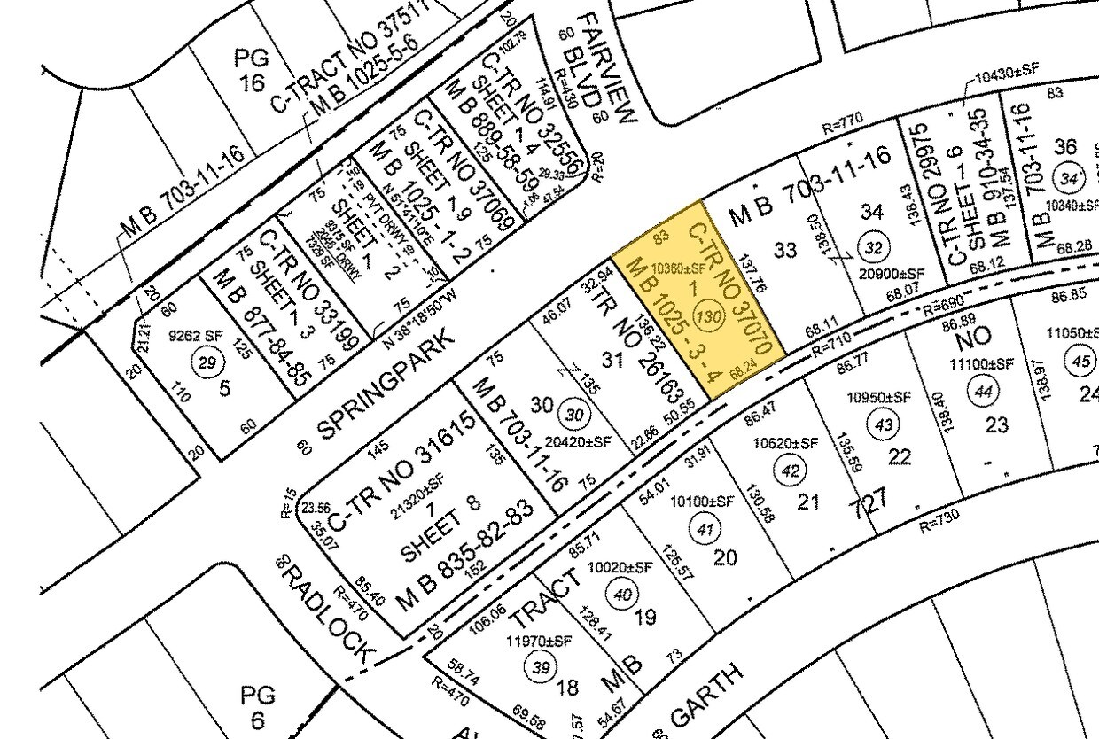 Plat Map - 6637 Springpark Ave